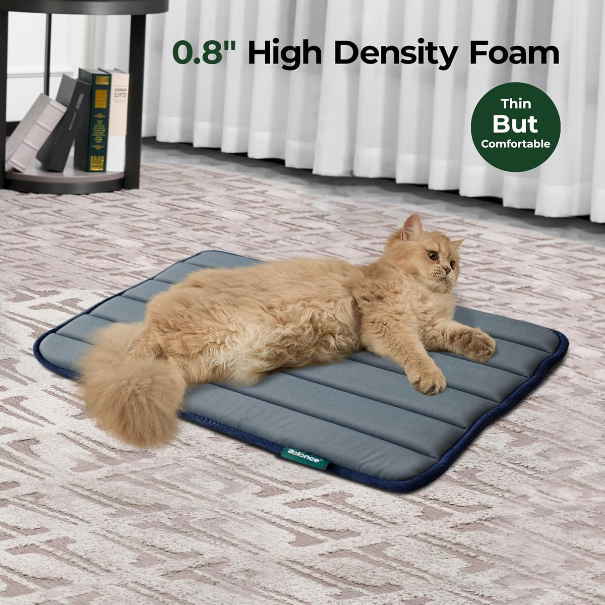 BALANCE Dog Crate Pad, Dog Foam Crate Mat Kennel Pad, Washable Water-Resistant Pet Bed Flat Dogs