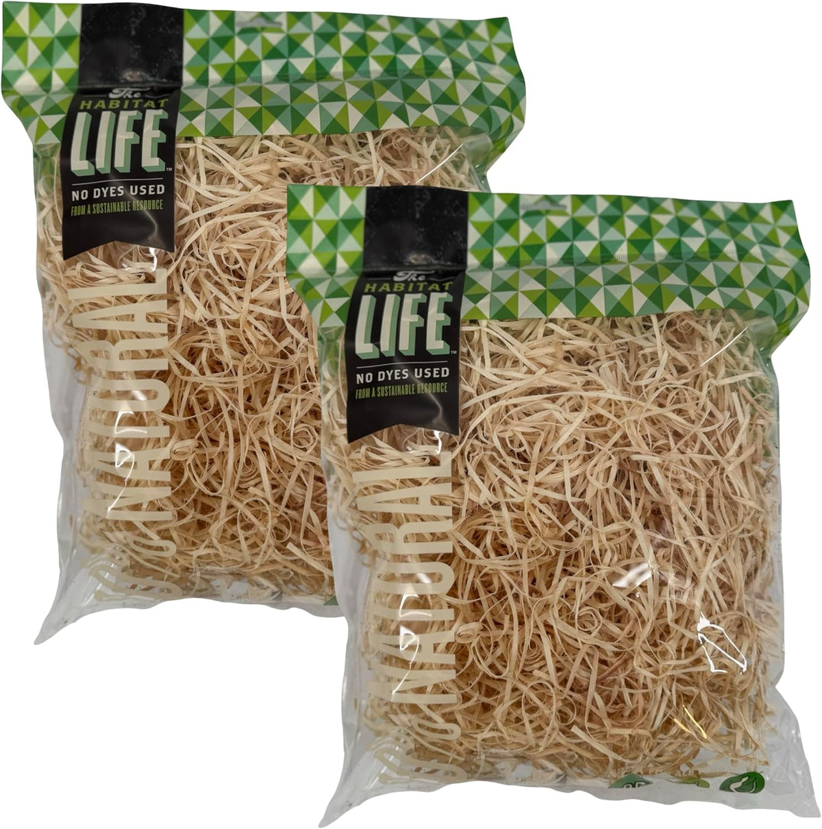 The Habitat Life - Natural Ribbon Cut Excelsior - for Birds, Hamsters, Gerbils, Rats & Other Small