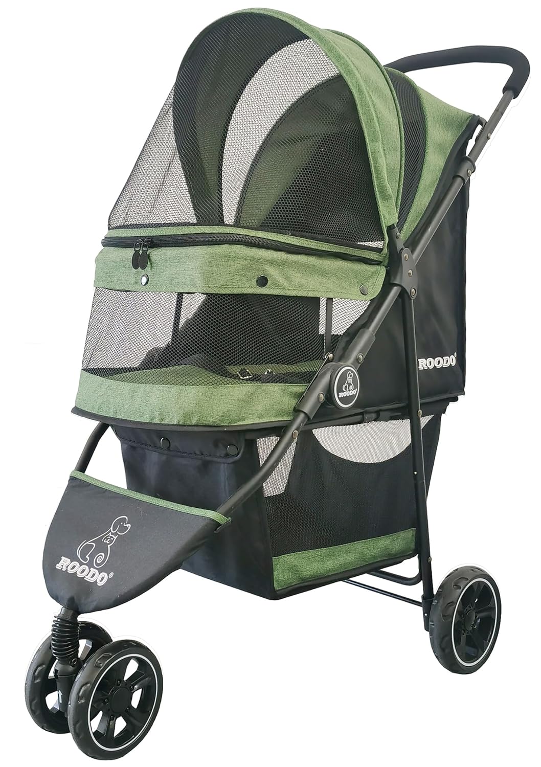 ROODO 3 Wheel Pet Stroller Best Lightweight Foldable Compact Portable Jogger All Terrain Travel Pet
