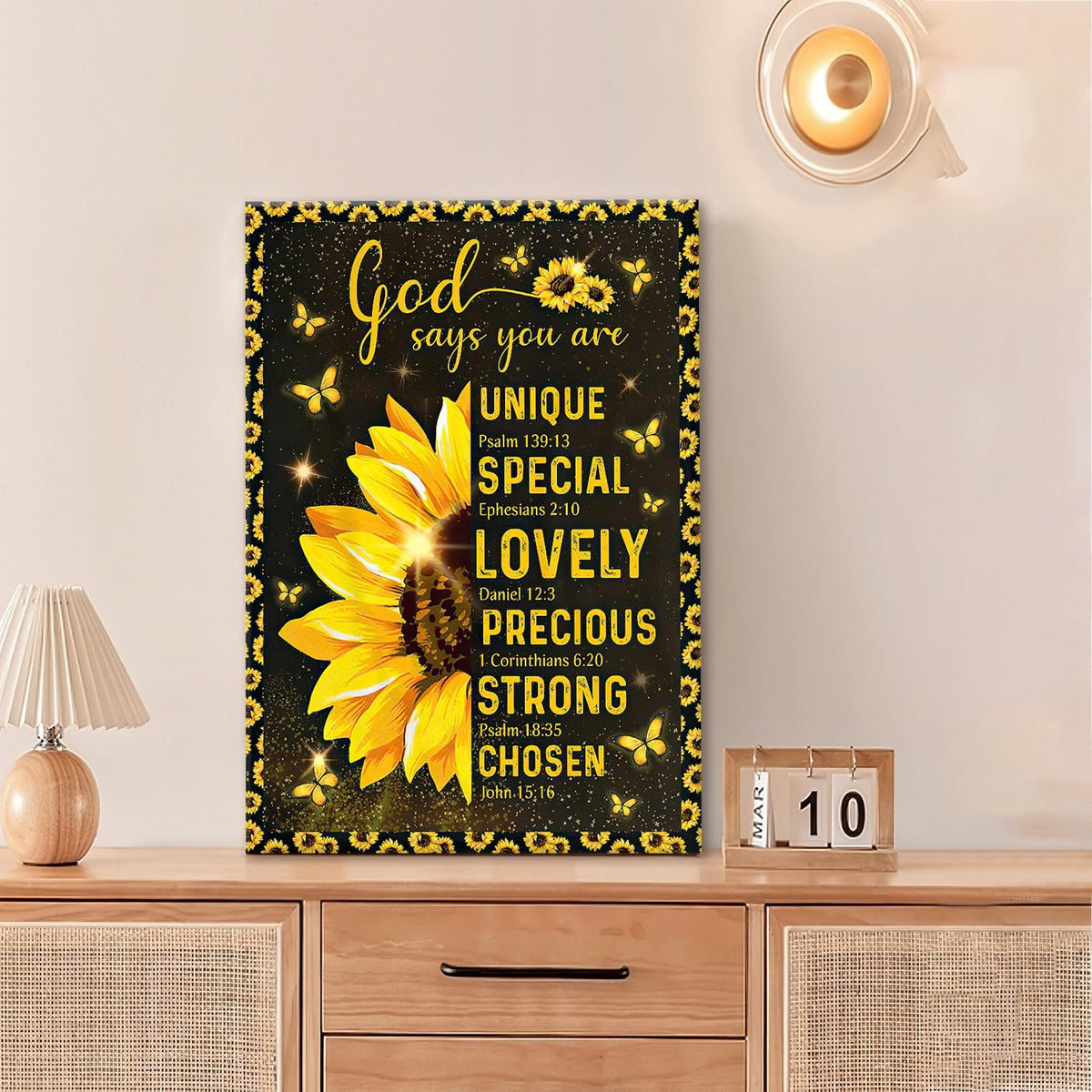 Christian Sunflower Bathroom Pictures Wall Art, Bible Verse Bathroom Wall Decor for Bedroom Office