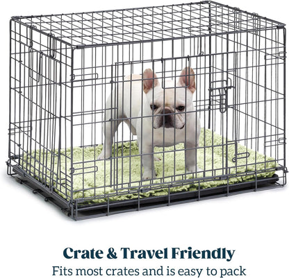 Stoutwool Indestructible Dog Bed - Fluffy Chew Proof Dog Crate Pad - Tough Kennel Pad for