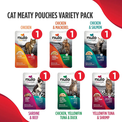 Nulo Freestyle Cat & Kitten Wet Cat Food Pouch, Premium All Natural Grain-Free Soft Cat Food Topper