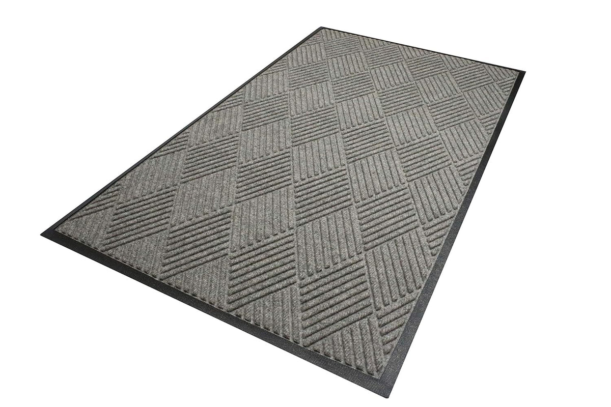 WaterHog Diamond | Commercial-Grade Entrance Mat with Rubber Border – Indoor/Outdoor, Quick Drying