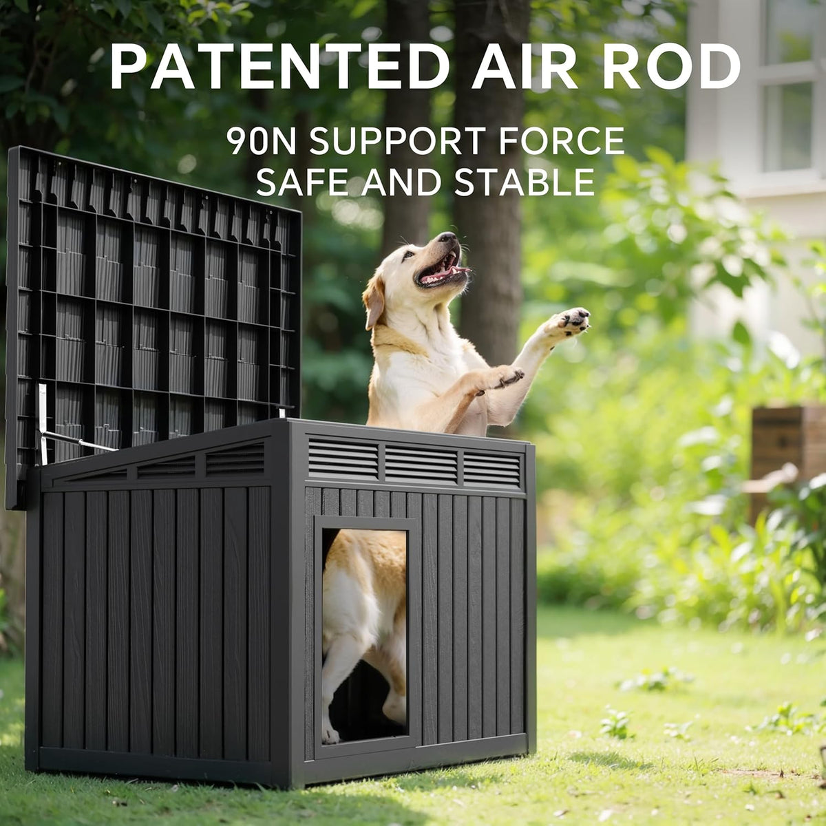 VIXZEN Dog House Indoor Outdoor,Waterproof Dog House for Small to Medium Dogs,Doghouse with Air