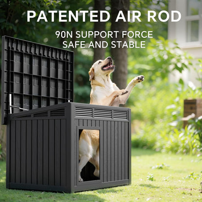 VIXZEN Dog House Indoor Outdoor,Waterproof Dog House for Small to Medium Dogs,Doghouse with Air