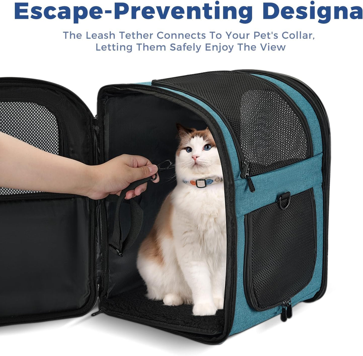 Apollo Walker Dog & Cat Carrier Backpack for 4-15lb Pets - Ventilated Safe Design with Padded Back