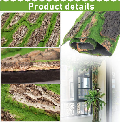 PINVNBY Reptile Cork Terrarium Background,Bearded Dragon Tank Natural Bark Backdrop Wall Habitat