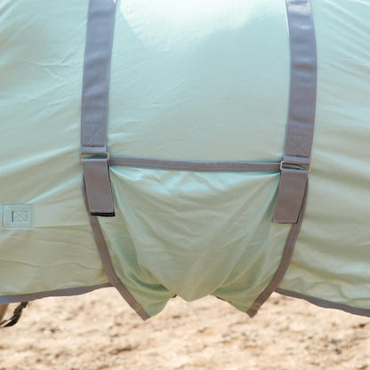 Horse Fly Sheet with Detachable Neck Cover & Belly Wrap, Adjustable Fly Sheet for Horses