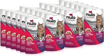 Nulo Freestyle Cat & Kitten Wet Cat Food Pouch, Premium All Natural Grain-Free Soft Cat Food Topper