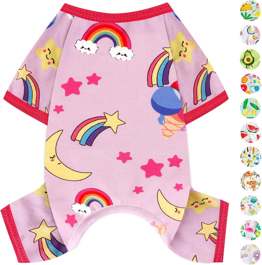 Dog Pajamas Pjs Spring Summer Dog Clothes for Small Dogs Girl - Female - Medium Size Dogs, Soft