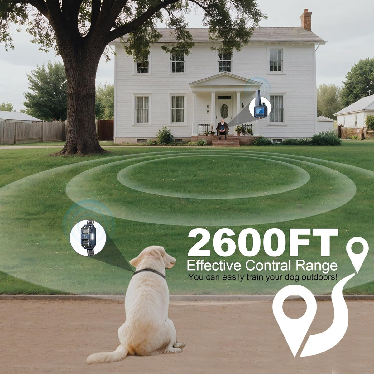 Shock Collar with Remote, Dog Training Collar, 4 Training Modes with Beep, Vibration, Safe Shock