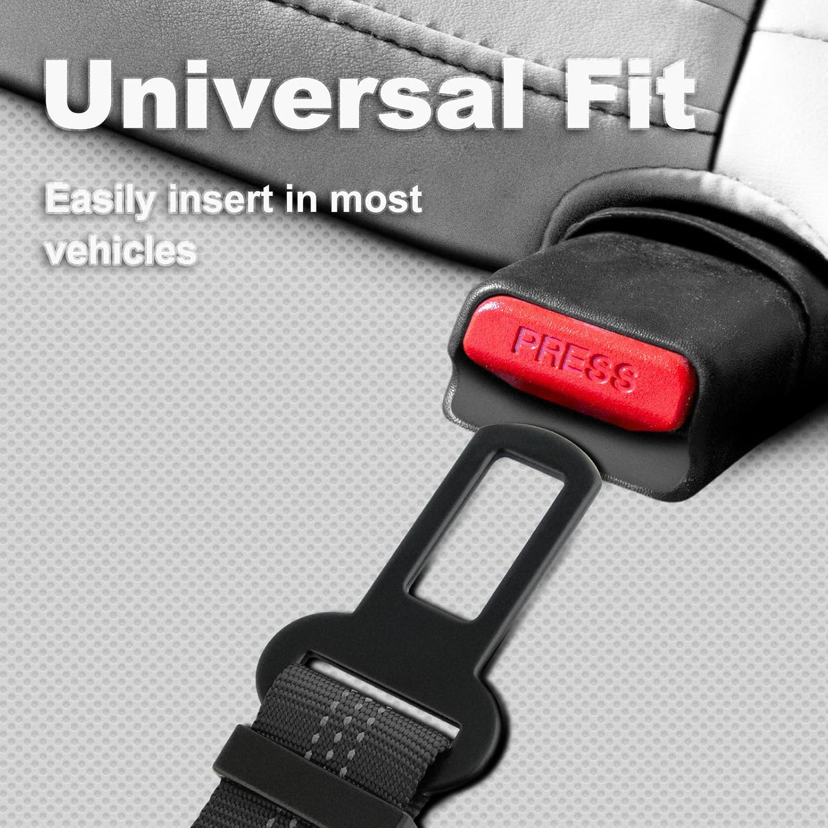 Plutus Pet Dog Seat Belt for Car, Adjustable Dog Car Harness with Carabiner Clip, Reflective Safety