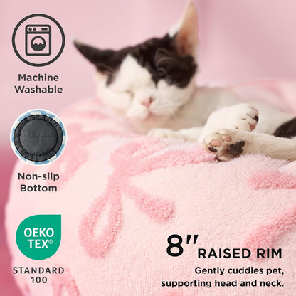 LE SURE Donut Small Dog Bed - Round Cat Beds for Indoor Cats Anti-Anxiety Calming Pet Beds