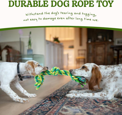 SHARLOVY Dog Rope Toy for Medium Dogs, 2 Pack Heavy Duty Dog Chew Toys for Aggressive Chewers