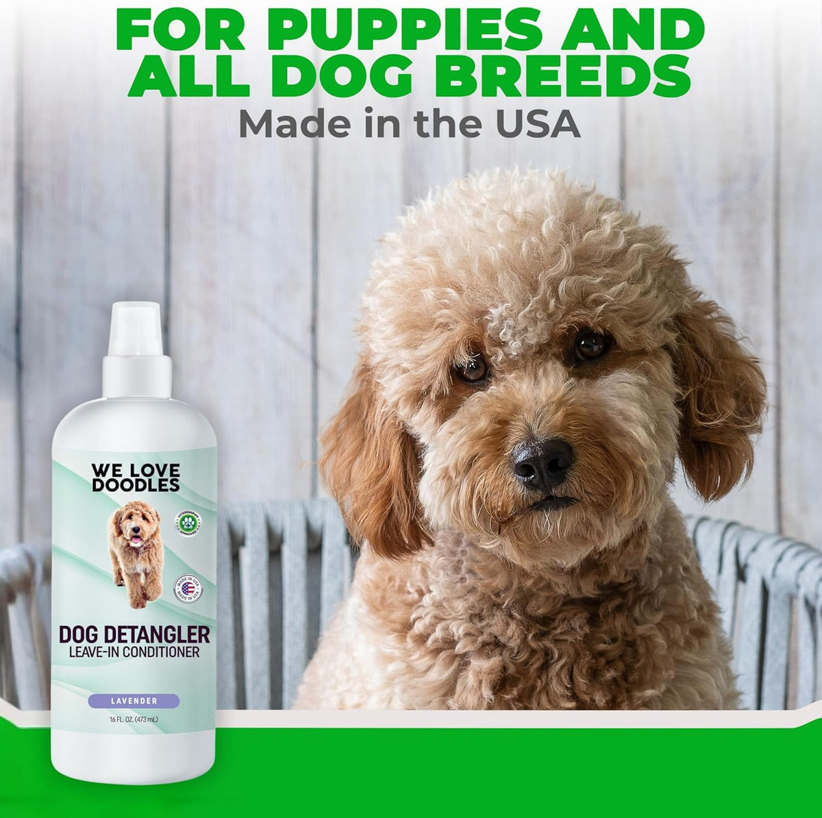 We Love Doodles Dog Detangler Spray - Leave-in Conditioner for Dogs - Dog Detangling Spray