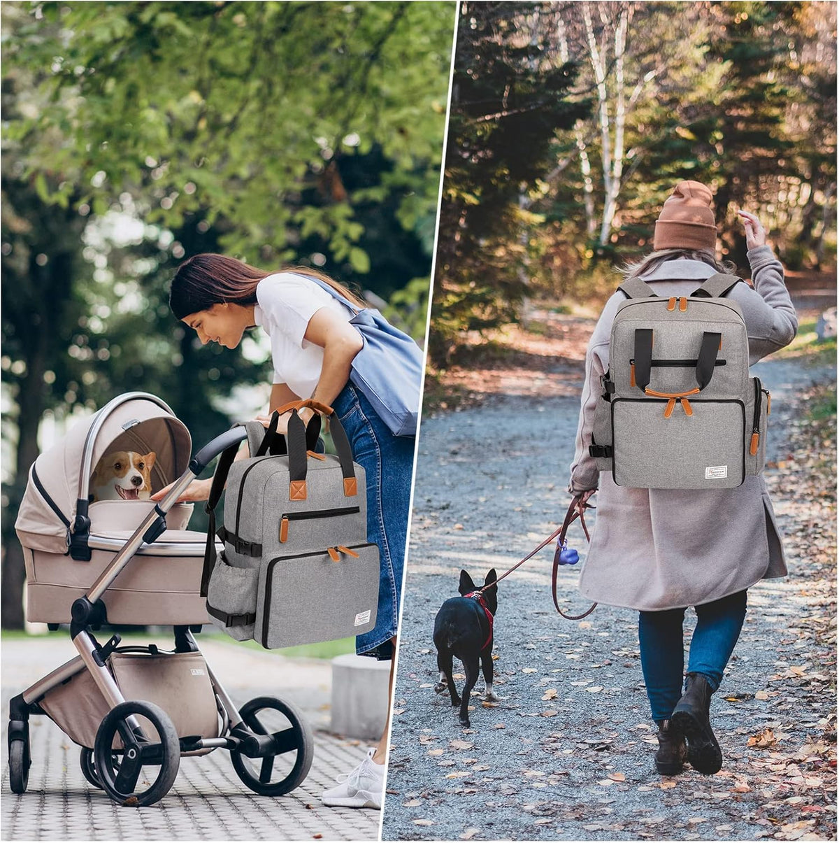 Modoker Dog Travel Bag, Airline Approved Backpack for Pet Accessories Organizer, Tote Weekend Bag