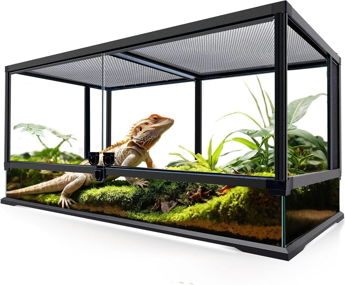 48 Gallon Professional Glass Terrarium 36"x18"x18" Durable Reptile Habitat Tank with Heat Resistant