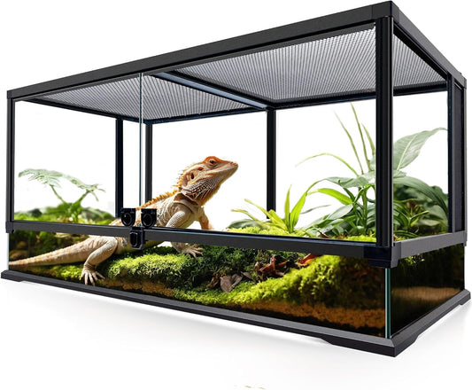 48 Gallon Professional Glass Terrarium 36"x18"x18" Durable Reptile Habitat Tank with Heat Resistant