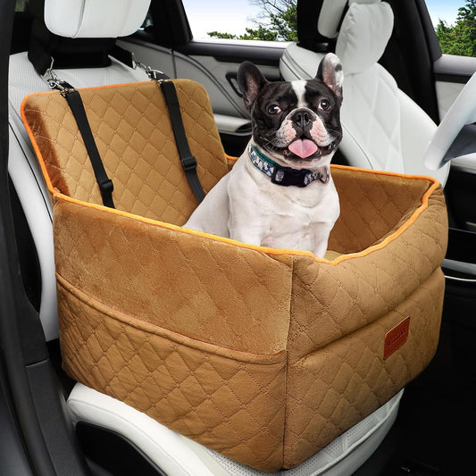 Dog Car Seat for Small Medium Dogs, Memory Foam Dog Booster Seats with Thick Cushion for Dogs Under