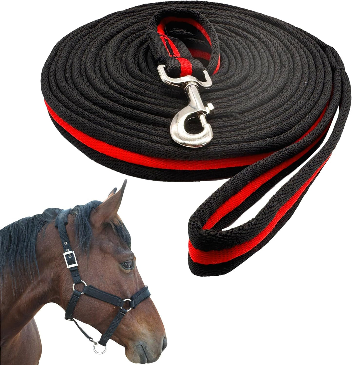 Lunge Line for Horse, Premium Equine Lunge Line with Swivel Bolt Snap for Accurate Equestrian