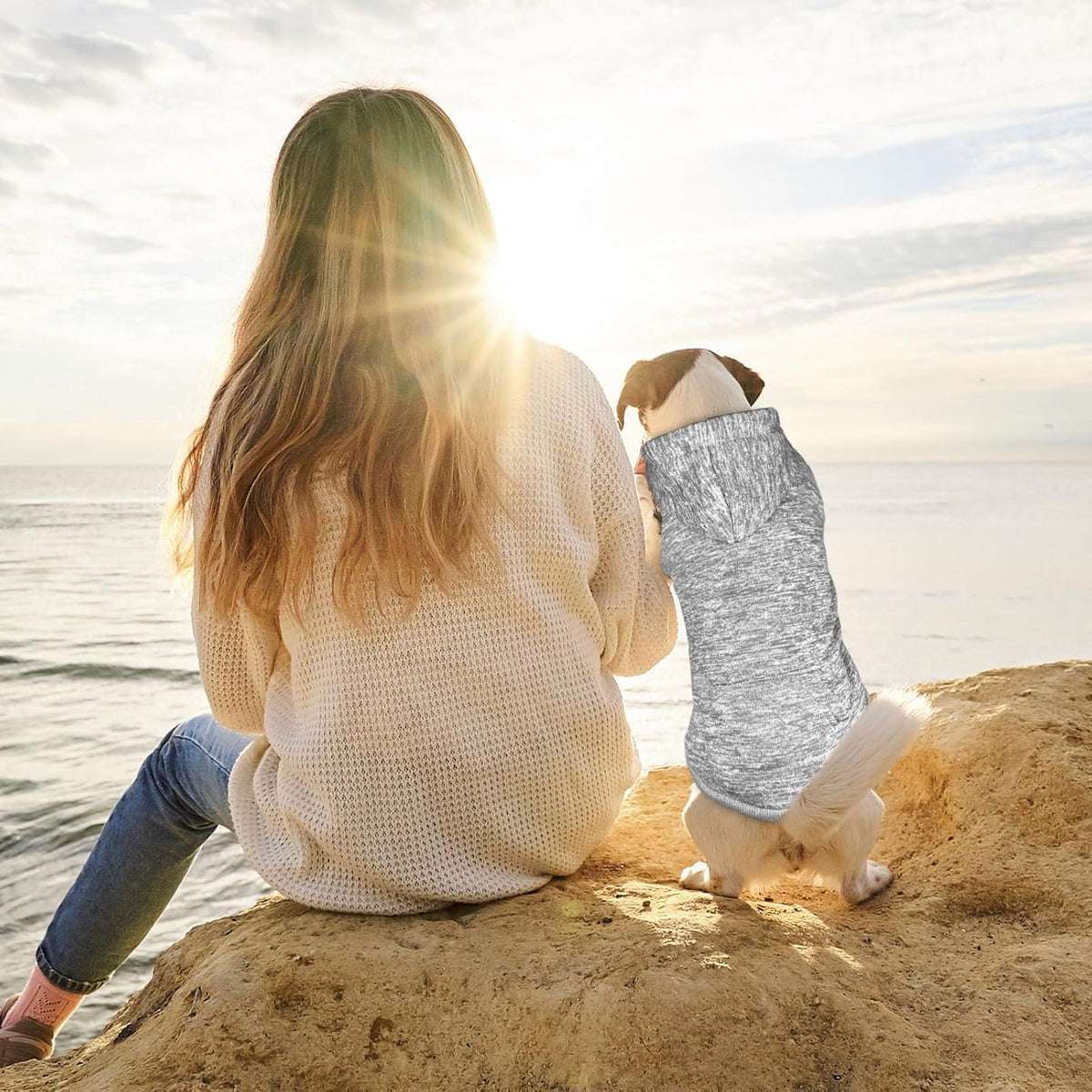 Dog Sweaters for Medium Dogs Dog Hoodie Fleece Dog Sweater Soft Dog Clothes Sweatshirt with Pocket