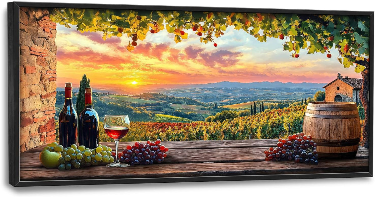 Large Sunrise Landscape Wall Art for Living Room, Sunset Scenery Canvas Oversized Wall Decor for