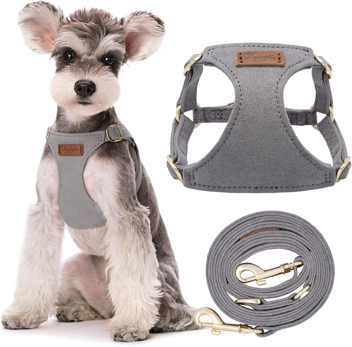 Puppytie No Pull Dog Harness with Multifunction Dog Leash,Soft Adjustable No Choke Escape Proof Pet