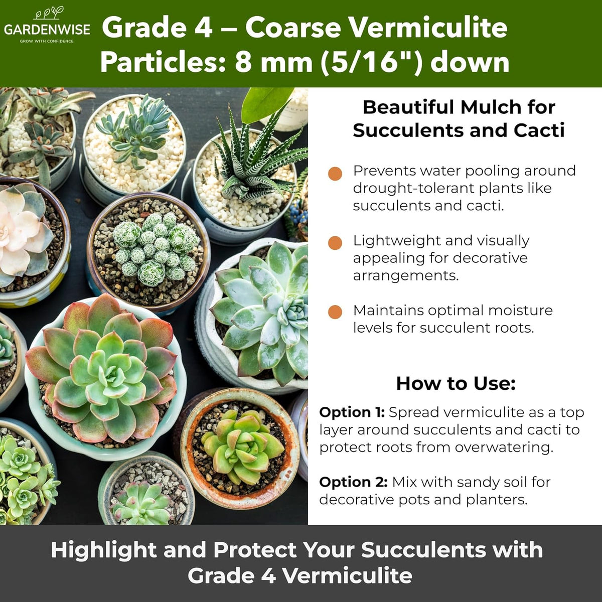 Organic Coarse Vermiculite for Indoor Gardening Plants and Mushrooms – Enhances Soil Aeration, Seed