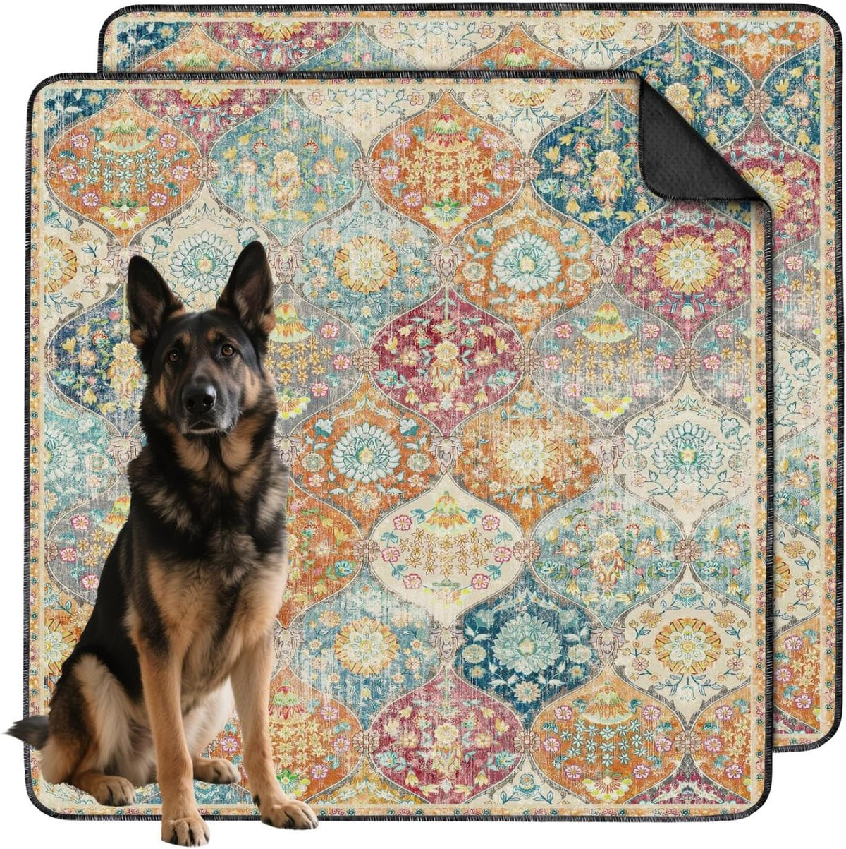 Washable Pee Pads for Dogs 2 Pack, Absorbent Reusable Puppy Pads Waterproof, Leakproof & Non-Slip