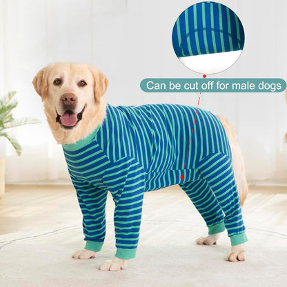 Yeapeeto Dog Onesie Surgery Recovery Suit for Large Medium Bodysuit Dogs Pajamas PJS Full Body for