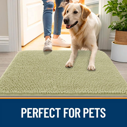 OLANLY Dog Door Mat for Muddy Paws 36x24, Absorbs Moisture and Dirt, Absorbent Non-Slip Washable