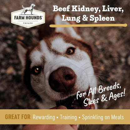 Farm Hounds - Beef Organs Bundle - Premium Beef Organs for Dogs - Made from 100% Humanely Raised
