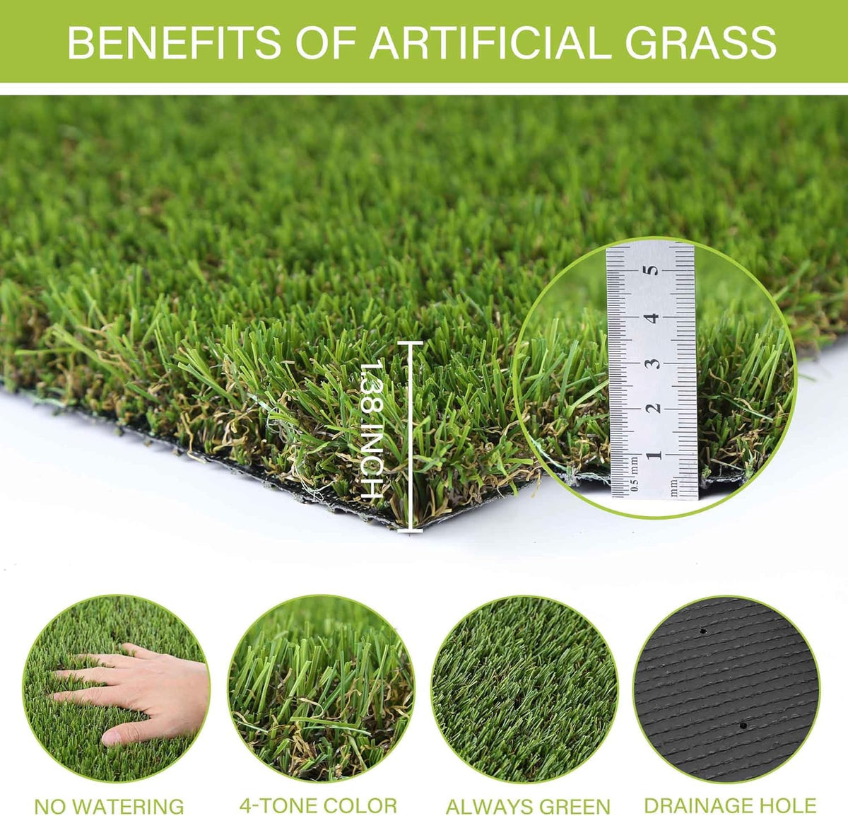 Dog Grass Pads 5 x 8 FT Artificial Grass Pee Pads for Dogs Potty Fake Grass Rug Turf Mat for Dogs
