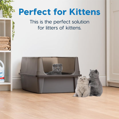IRIS USA XX-Large Cat Litter Box, Open Top Extra Large Litter Box for Big Cats and Multi-Cat
