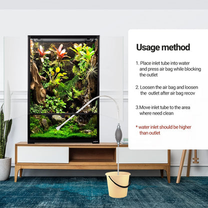 REPTIZOO 67 Gallon Large Reptile Terrarium 24"x18"x 36" Glass Paludarium Tank, Tall Reptile