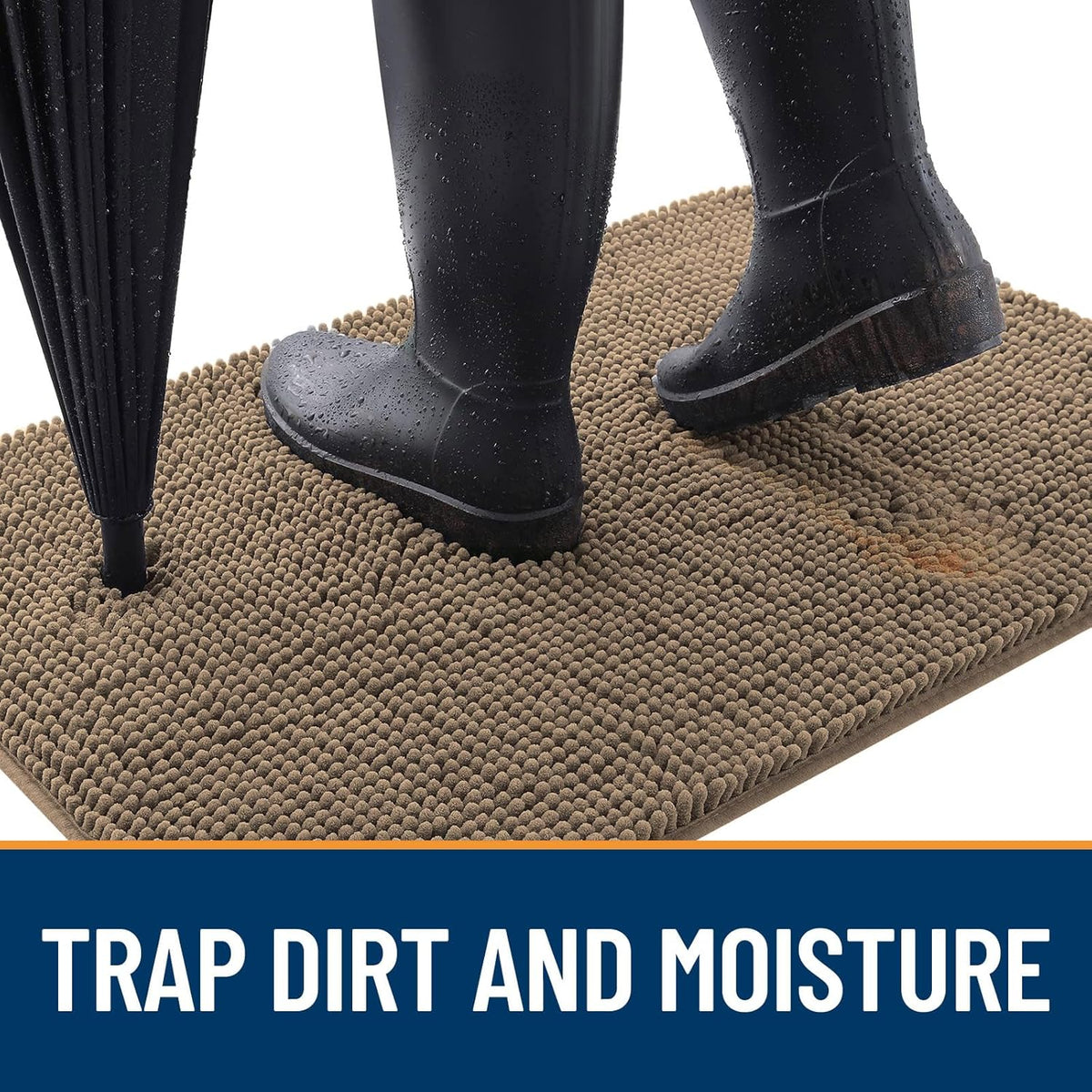 OLANLY Dog Door Mat for Muddy Paws 54x24, Absorbs Moisture and Dirt, Absorbent Non-Slip Washable