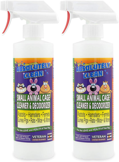 Amazing Small Animal Cage Cleaner, Just Spray/Wipe, Easily Removes Messes & Odors - Hamster Cages