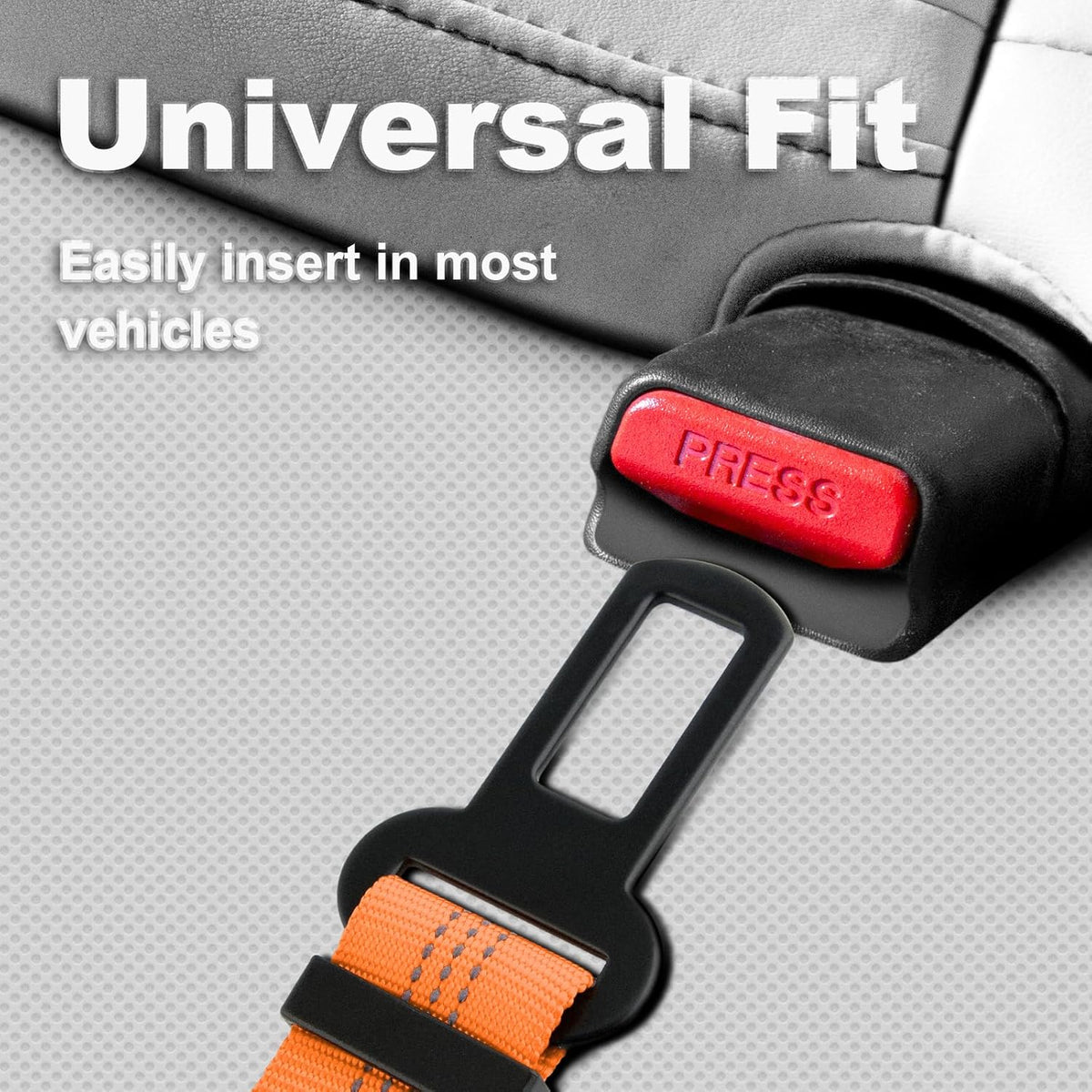 Plutus Pet Dog Seat Belt for Car, Adjustable Dog Car Harness with Carabiner Clip, Reflective Safety