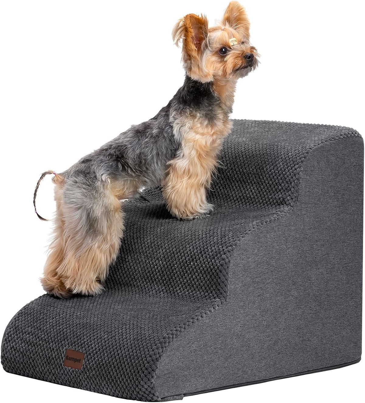 Dog Stairs for Couch Sofa and Chair, 3-Step Dog Steps for Small Dogs and Cats, Non-Slip Indoor Pet