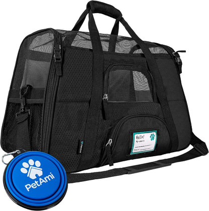 PetAmi Airline Approved Pet Carrier for Cat, Soft Sided Dog Carrier for Small Dogs, Cat Travel
