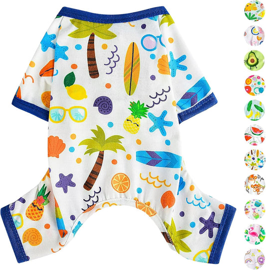 Dog Pajamas Pjs Fall Summer Dog Clothes for Small Dogs Girl - Boy - Medium Size Dogs, Soft Stretchy
