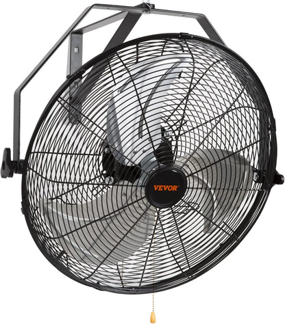 VEVOR 18 Inch Wall Mount Fan, 3-speed IP44 Waterproof, Max. 4150 CFM Wall Mounted Fan for Outdoor