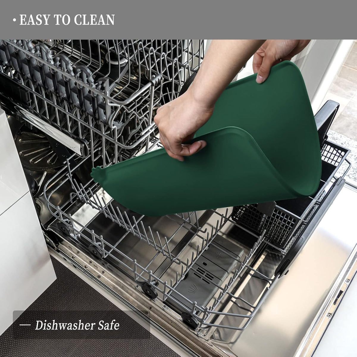 Waterproof Pet Feeding Mat with High Raised Edges, Heavier and Thicker Placemats for Cat Dog Water