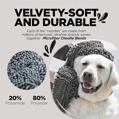 Soggy Doggy Super Shammy Dog Towel - Microfiber Chenille Towel for Drying Dogs and Cleaning Paws