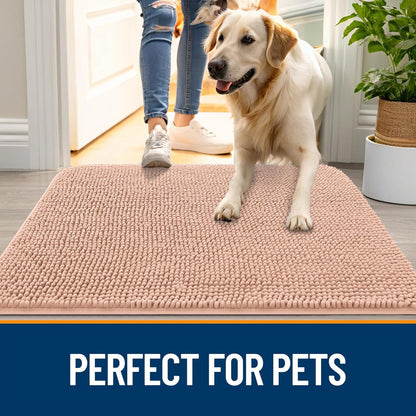 OLANLY Dog Door Mat for Muddy Paws 36x24, Absorbs Moisture and Dirt, Absorbent Non-Slip Washable