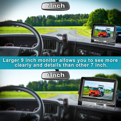 Fookoo ??HD Backup Camera System Kit, 9" 1080P Reversing Monitor+IP69 Waterproof Rear View Camera