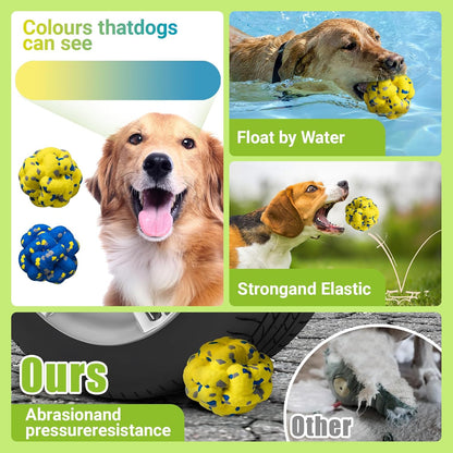 Upgrade Dog Balls Interactive Toys for Aggressive Chewers, Indestructible Tennis Durable Bouncy for