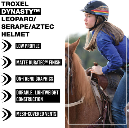 Troxel Dynasty Ultralight Horse Riding Helmet, Low-Profile, Adjustable Design, Safety Horseback