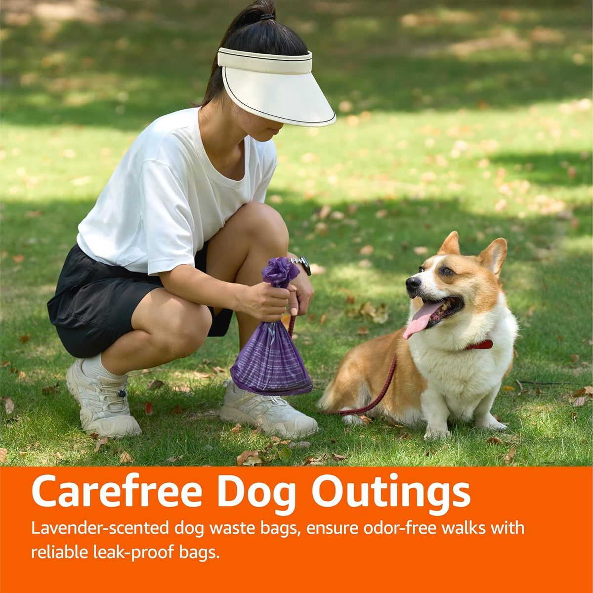 Amazon Basics Premium Lavender Scented Standard Dog Waste Bags, 900 bags,15 Count (Pack of 60)