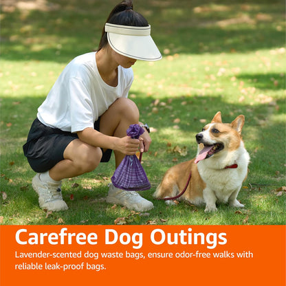 Amazon Basics Premium Lavender Scented Standard Dog Waste Bags, 900 bags,15 Count (Pack of 60)